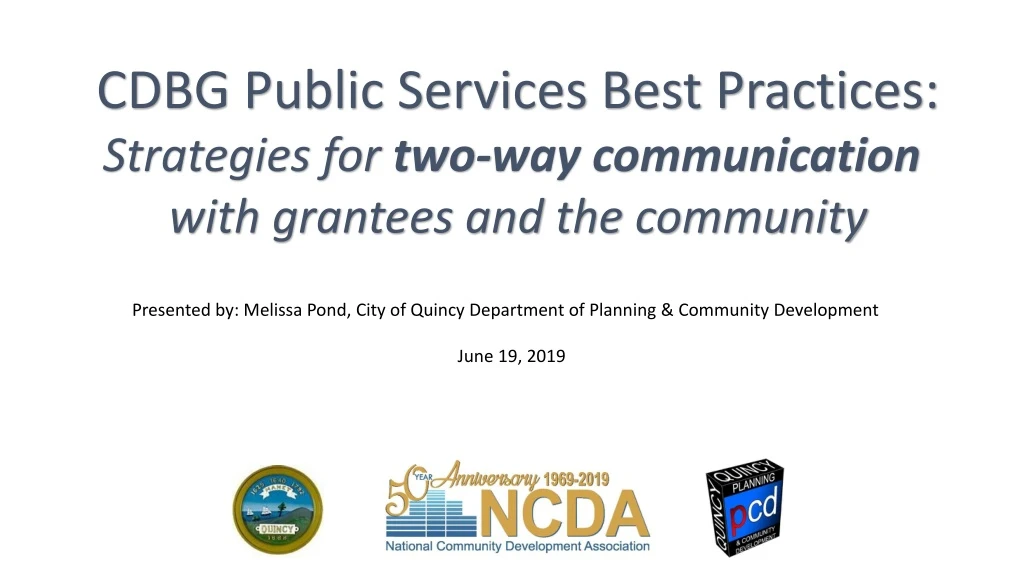 cdbg public services best practices strategies
