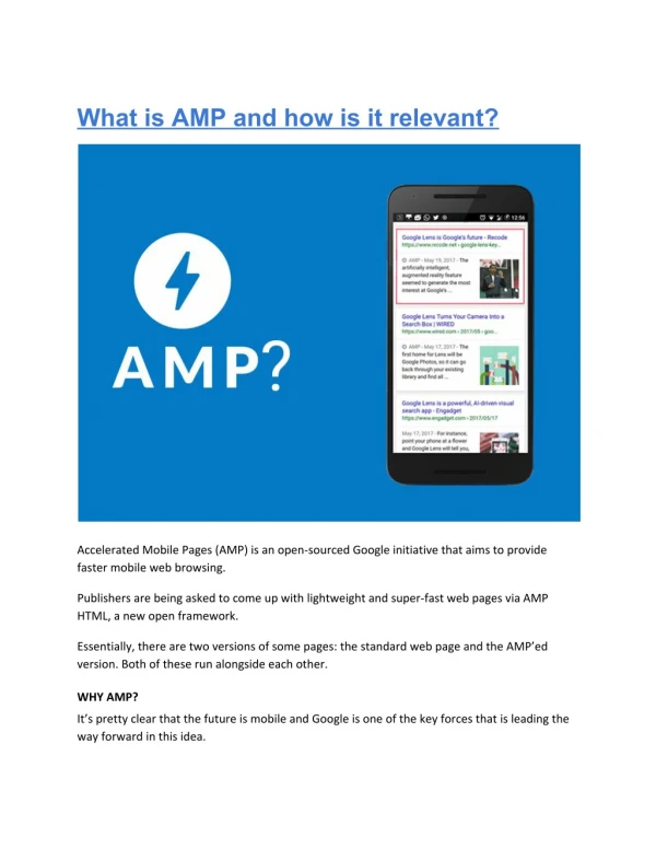 What is AMP and how is it relevant?
