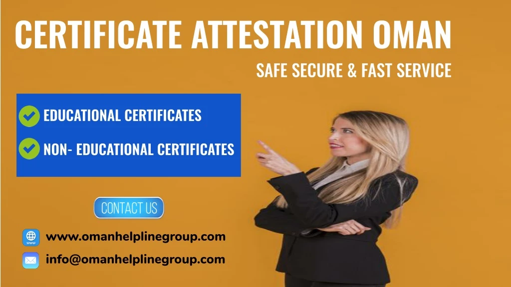 certificate attestation oman
