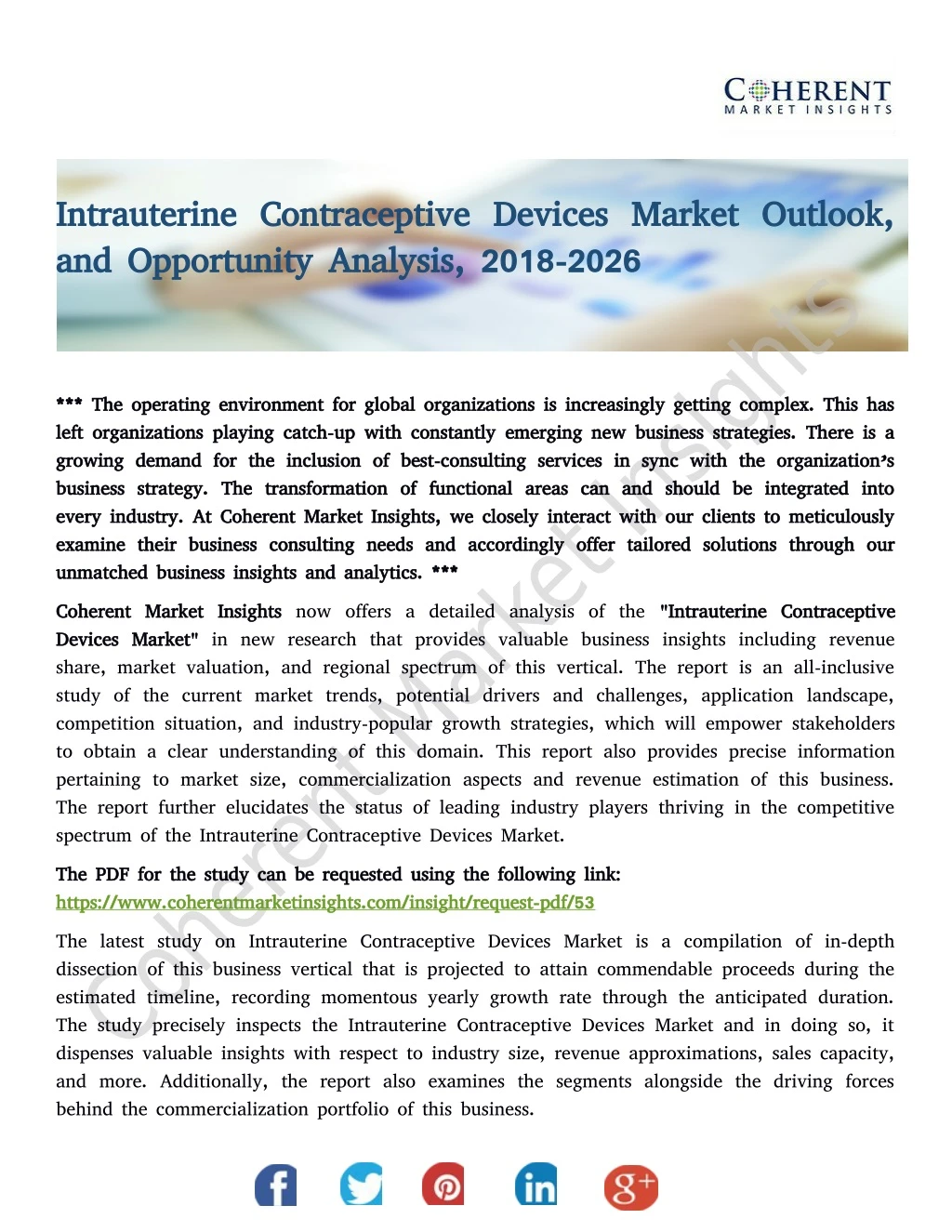 intrauterine contraceptive devices market outlook