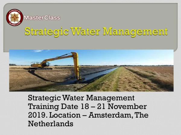 strategic water management