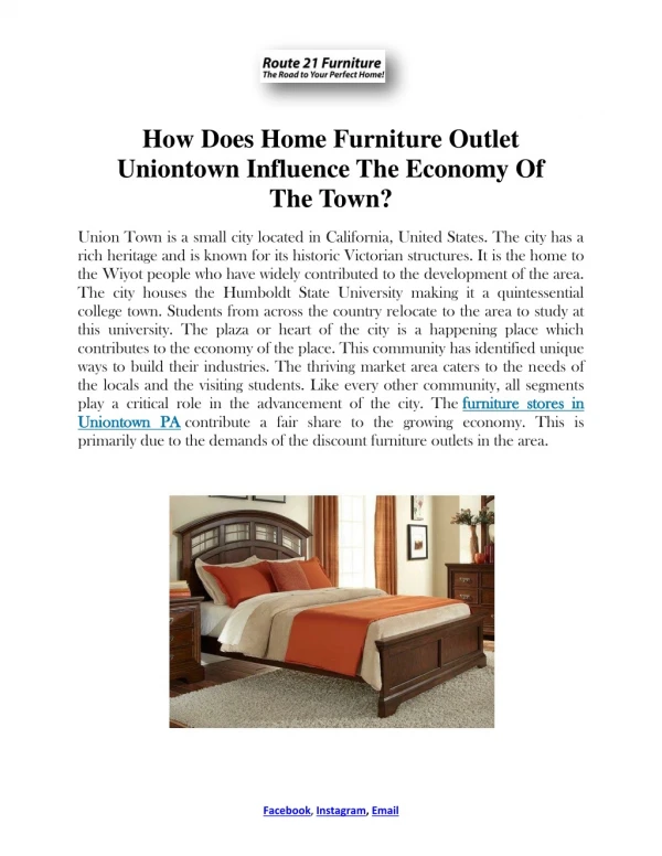 Furniture Stores Near Uniontown PA