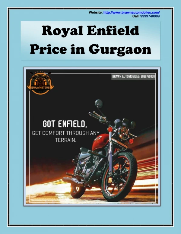 Royal Enfield Price in Gurgaon - Bullet Service Center in Gurgaon