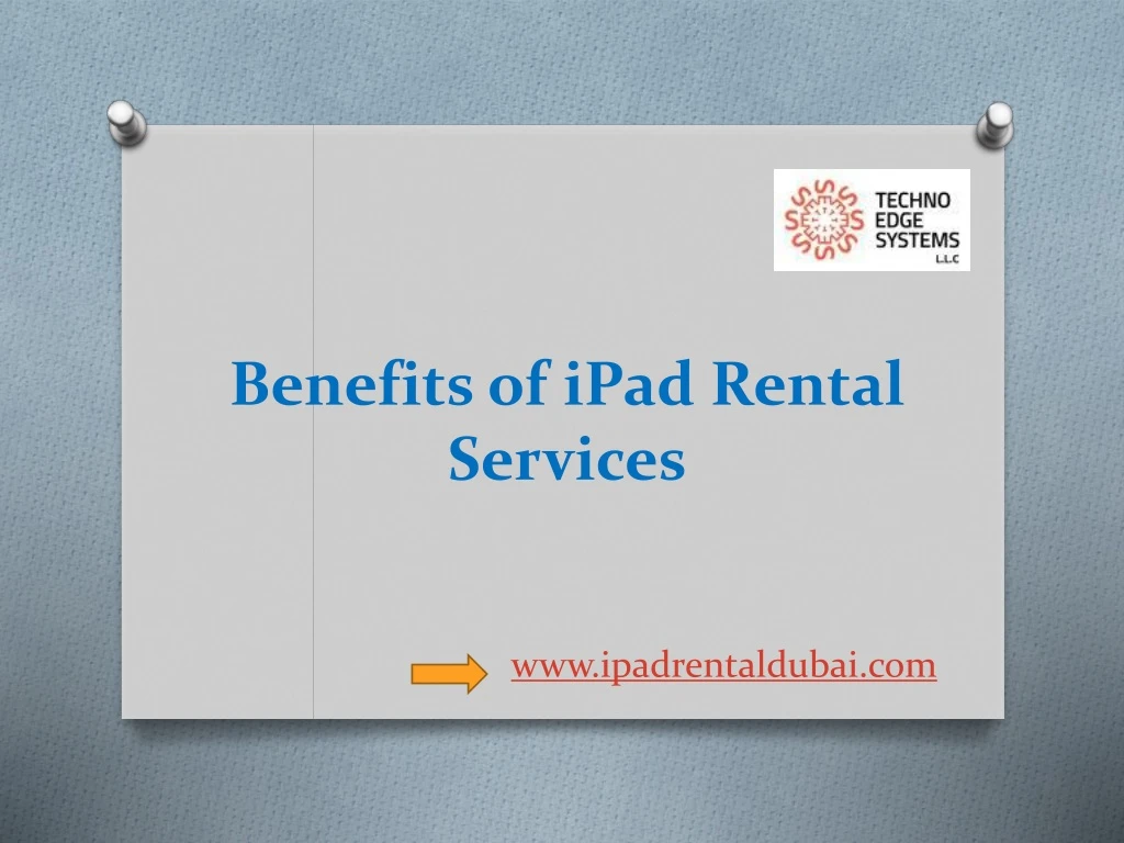 benefits of ipad rental services