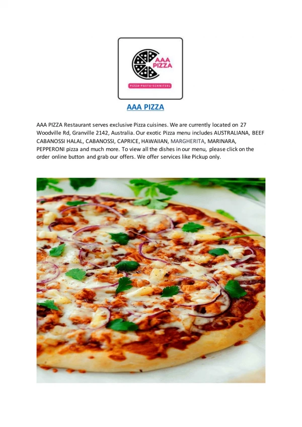 AAA PIZZA-Granville - Order Food Online