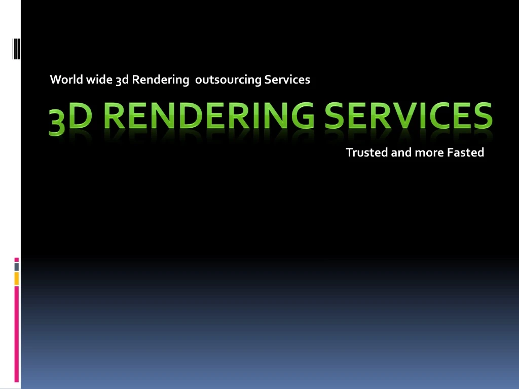 world wide 3d rendering outsourcing services