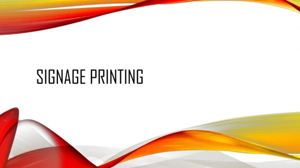 signage printing