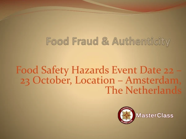 food fraud authenticity