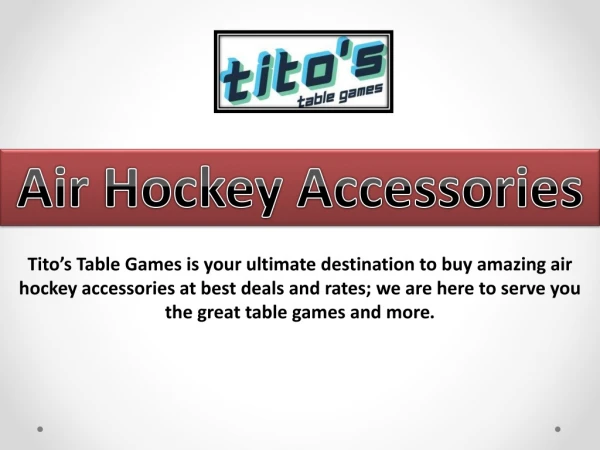 Air Hockey Accessories