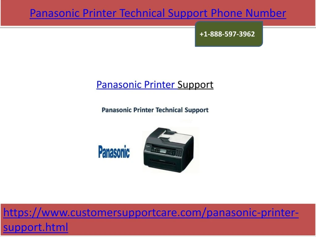 panasonic printer technical support phone number