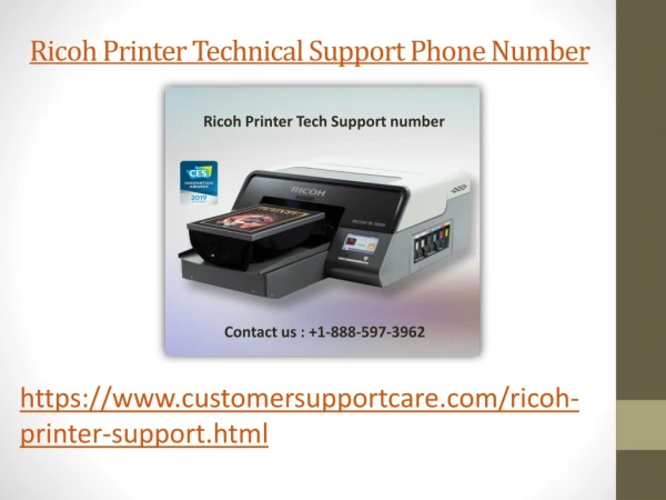 Ricoh Printer Technical Support Phone Number 1-888-597-3962