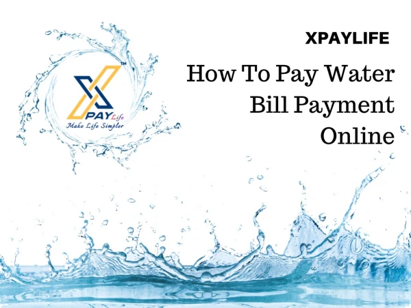 How To Pay Water Bill Payment Online
