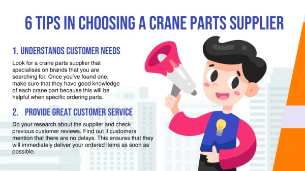 6 Tips in Choosing a Crane Parts Supplier