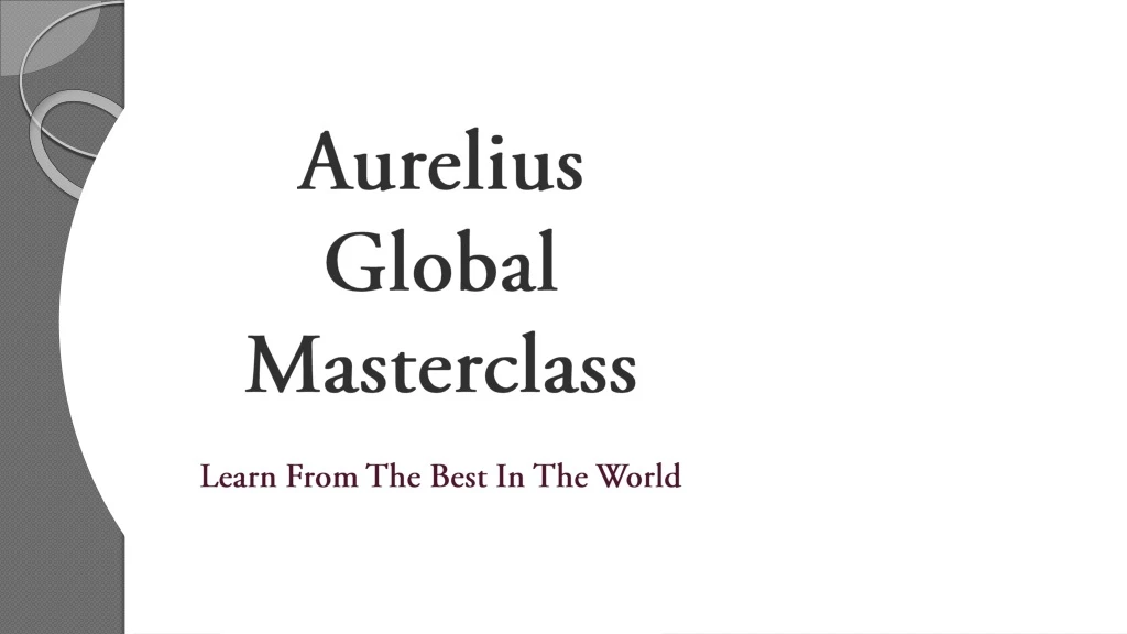 aurelius global masterclass