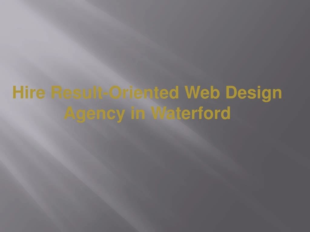 hire result oriented web design agency