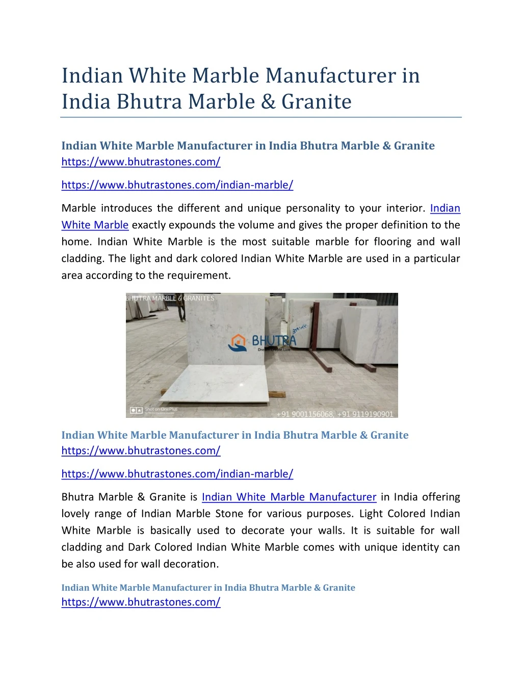 indian white marble manufacturer in india bhutra