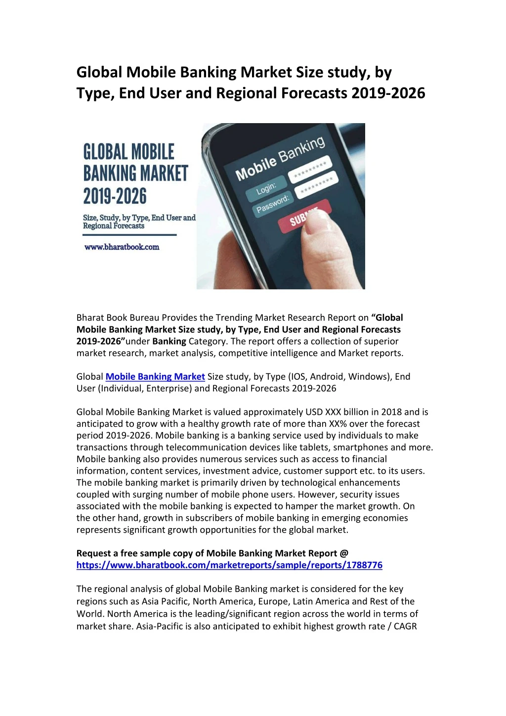 global mobile banking market size study by type