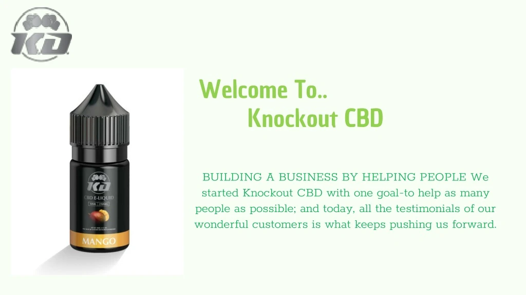 welcome to knockout cbd