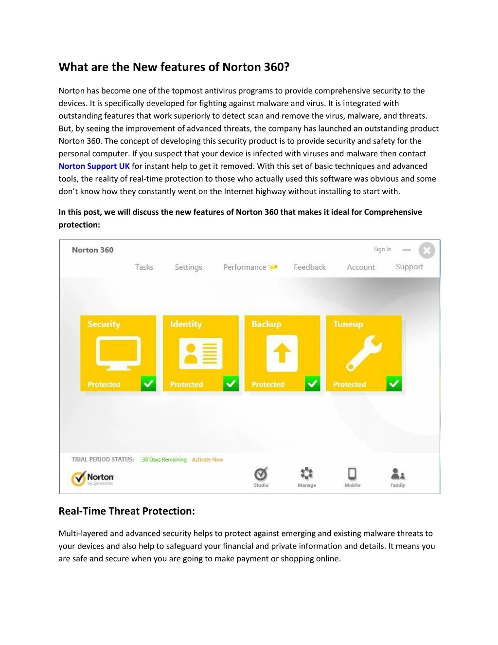 what are the new features of norton 360