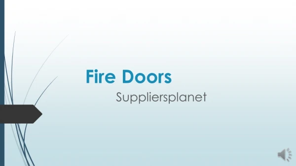Five Thinks Of Fire Doors