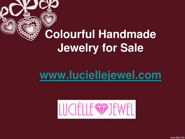Colourful Handmade Jewelry for Sale - www.luciellejewel.com