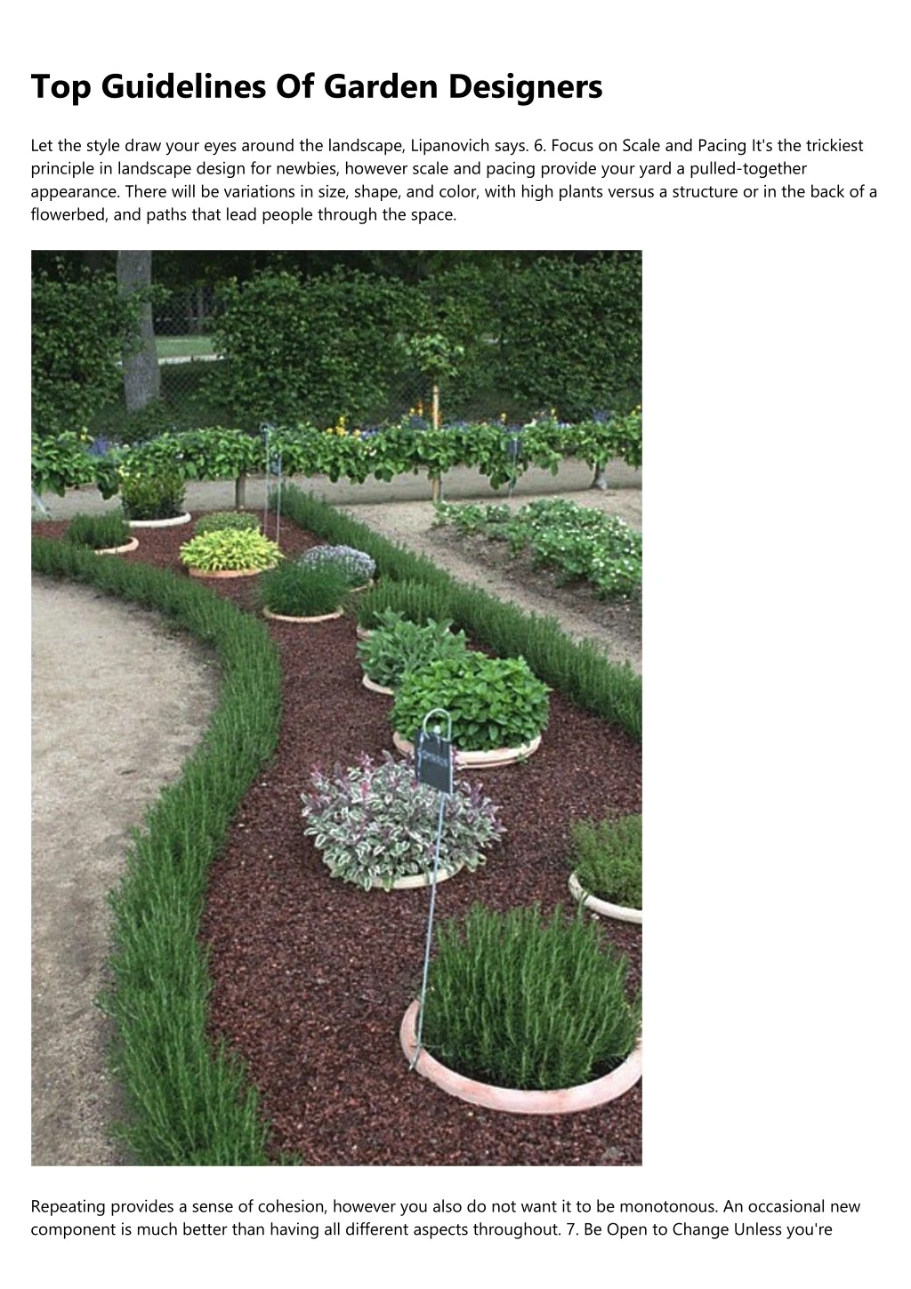 top guidelines of garden designers