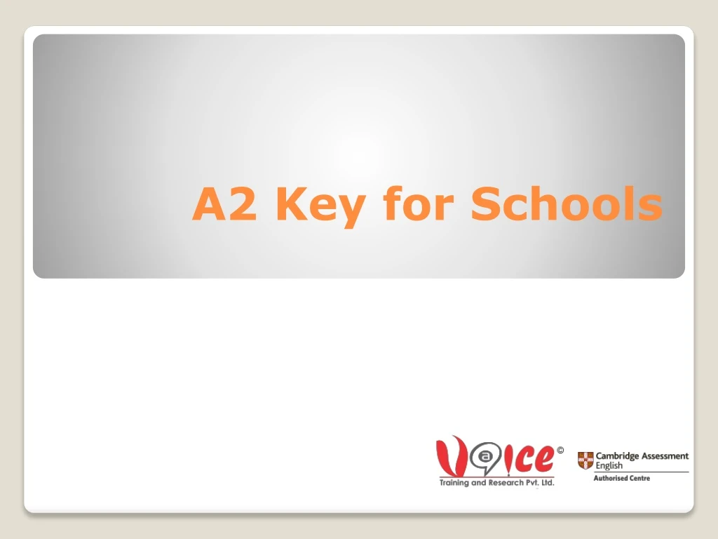 a2 key for schools
