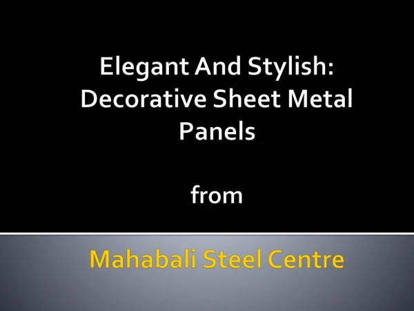 Decorative Sheets by Mahabali Steels