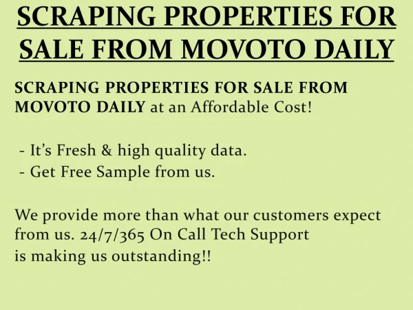 SCRAPING PROPERTIES FOR SALE FROM MOVOTO DAILY