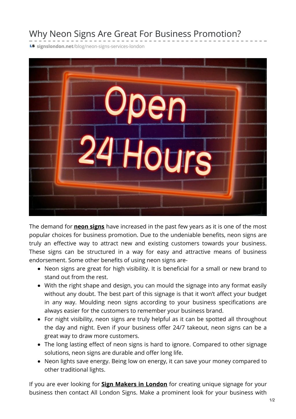 why neon signs are great for business promotion