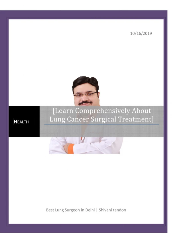 Best Lung Surgeon in Delhi