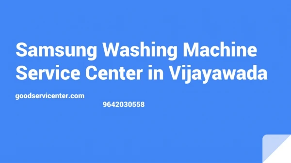 Samsung Washing Machine Service Center in Vijayawada 9642030558