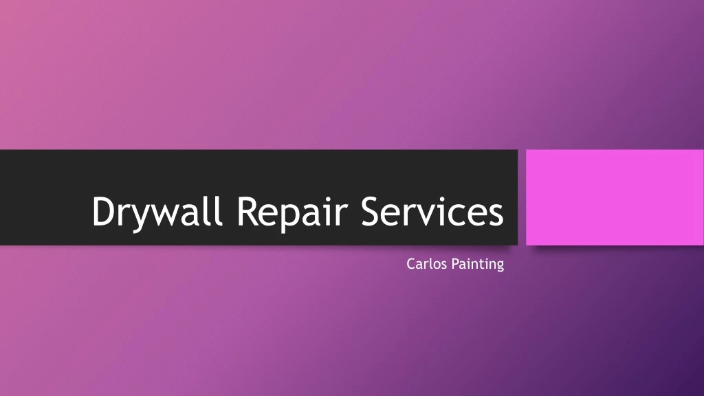 drywall repair services