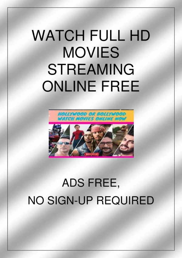 Watch Full HD Movies Streaming Online - Visit Bollyflix Today!!!