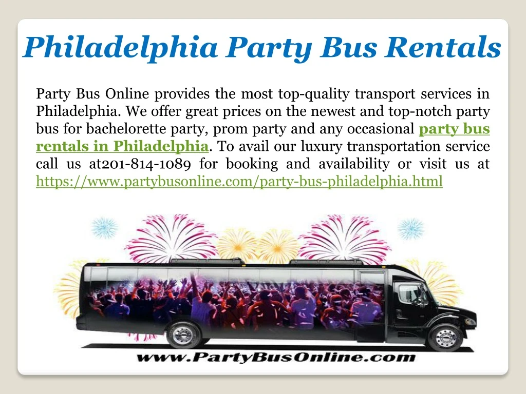 philadelphia party bus rentals