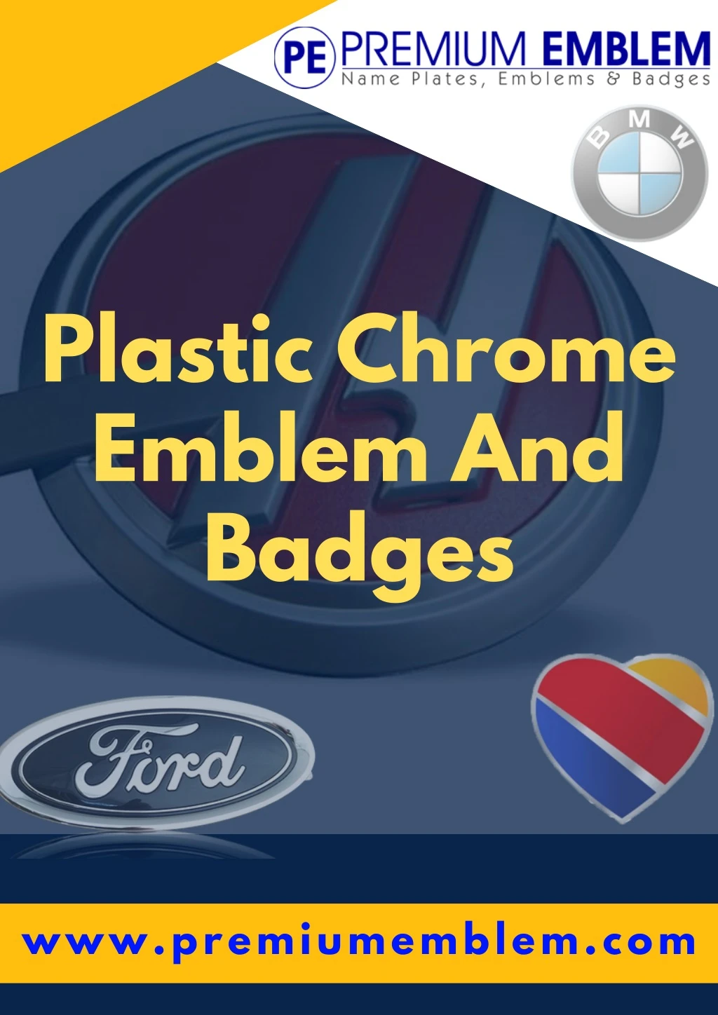plastic chrome emblem and badges