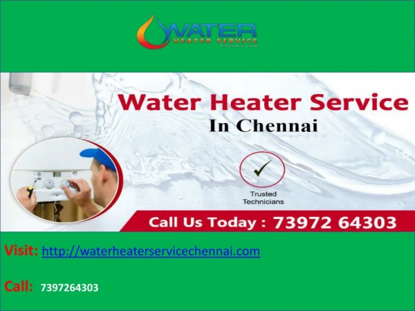 Water heater service centre in Chennai