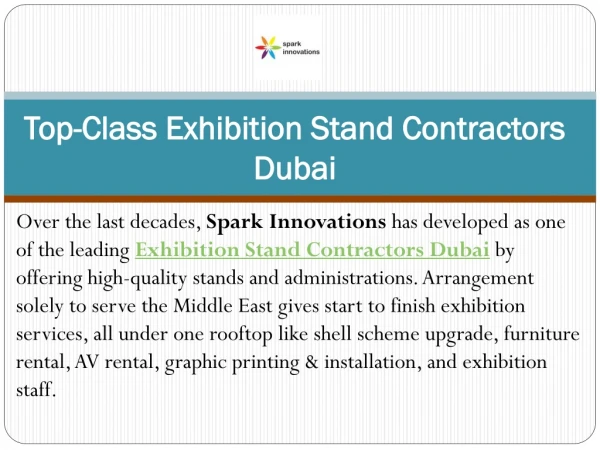 Top-Class Exhibition Stand Contractors Dubai