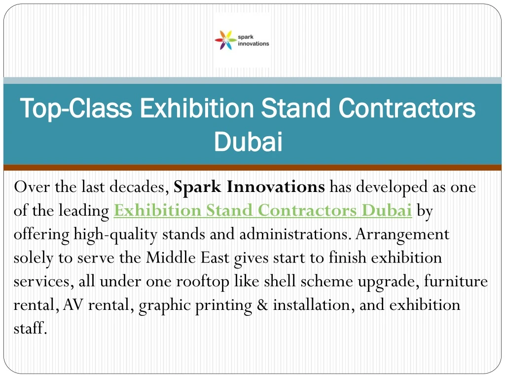 top class exhibition stand contractors dubai