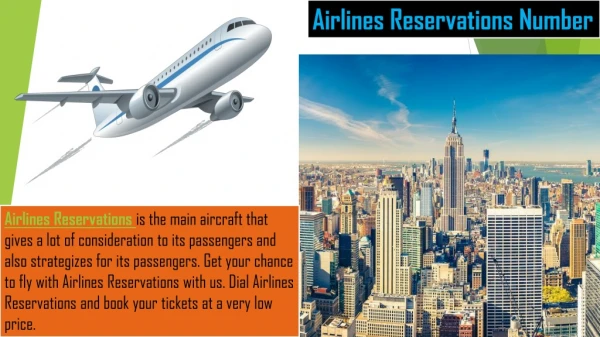 The-best of Services you will get on Airlines Reservations