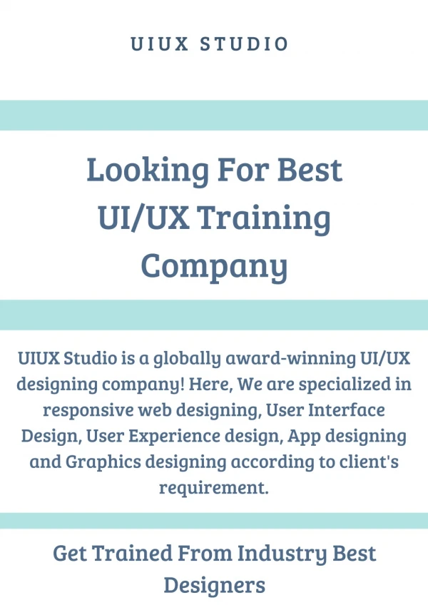 UI UX Training - UIUX Studio