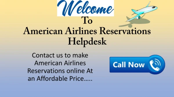 American Airlines Reservation Phone Number