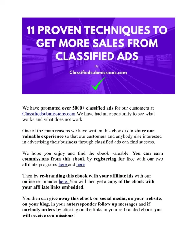 we have promoted over 5000 classified