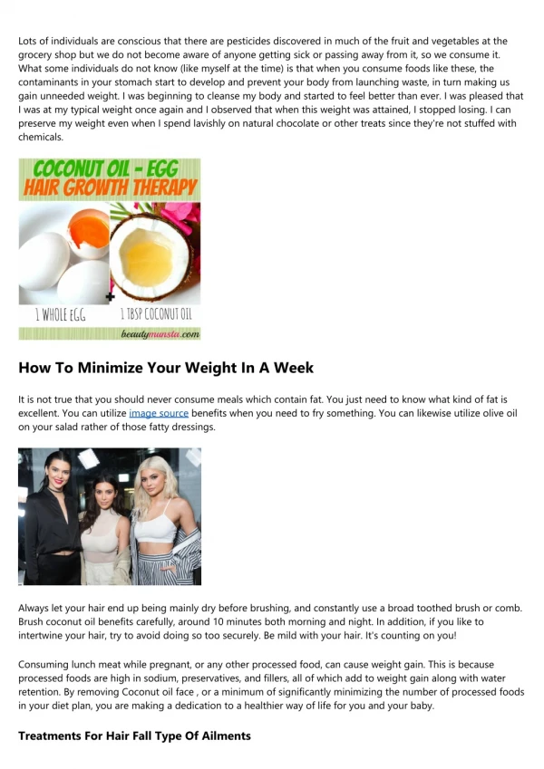 How To Minimize Your Weight In A Week