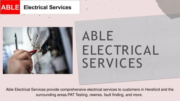 Fuse Boards in Hereford - Able Electrical Services