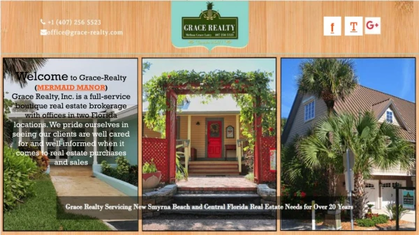 Grace Realty Inc | New Smyrna Beach Vacation Rentals | Real Estate Sales