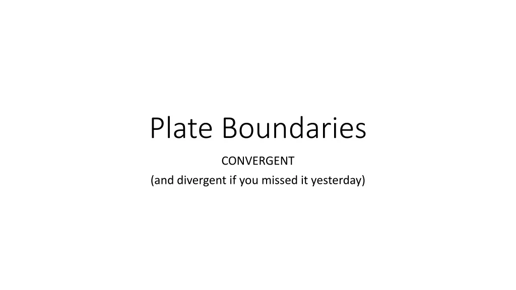 plate boundaries