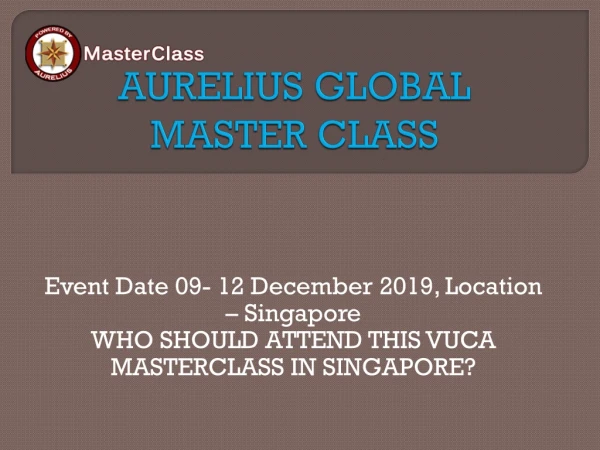 aurelius global master class