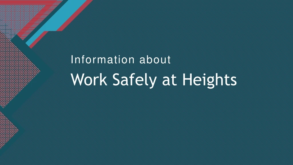 work safely at heights
