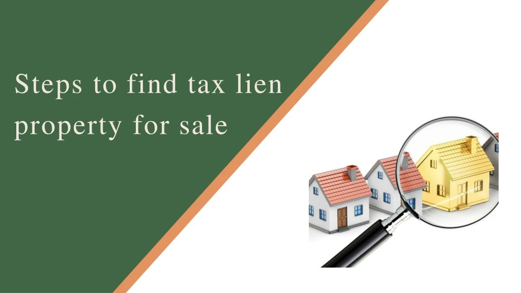 steps to find tax lien property for sale